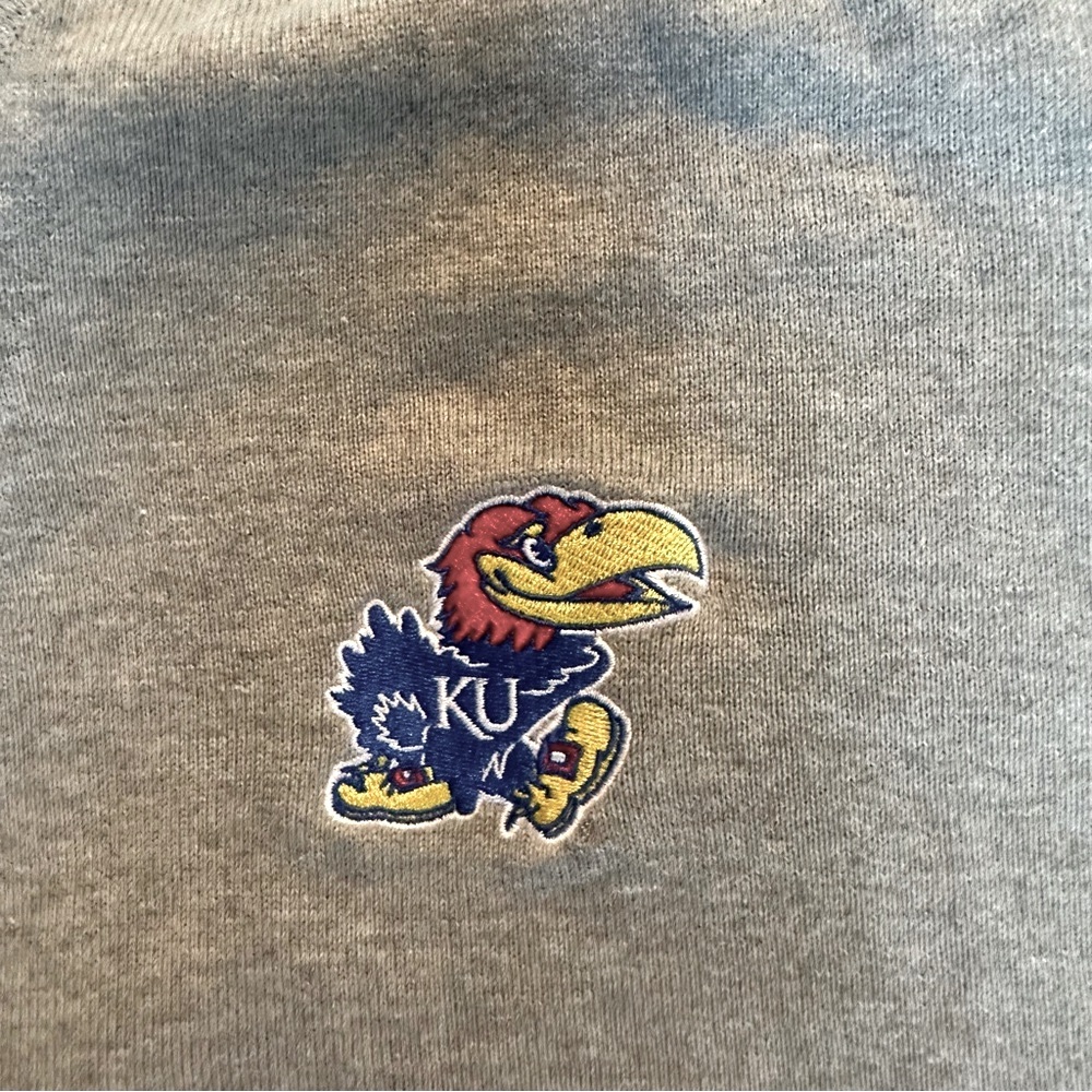 Cutter & Buck Gray Men's Sweater with Kansas Jayhawks Logo XXL - Picture 5 of 6